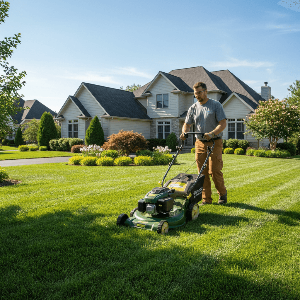 Regular mowing and edging service