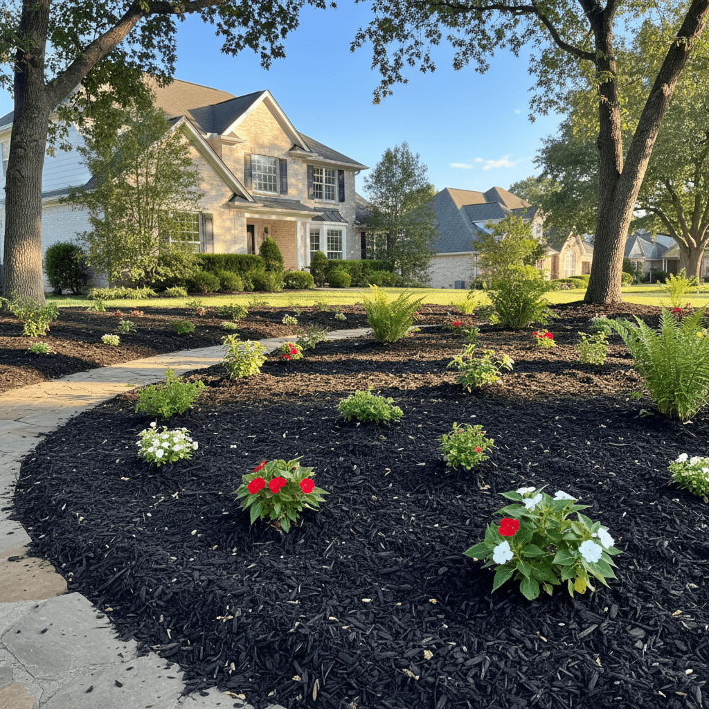 Mulch installation and bed preparation