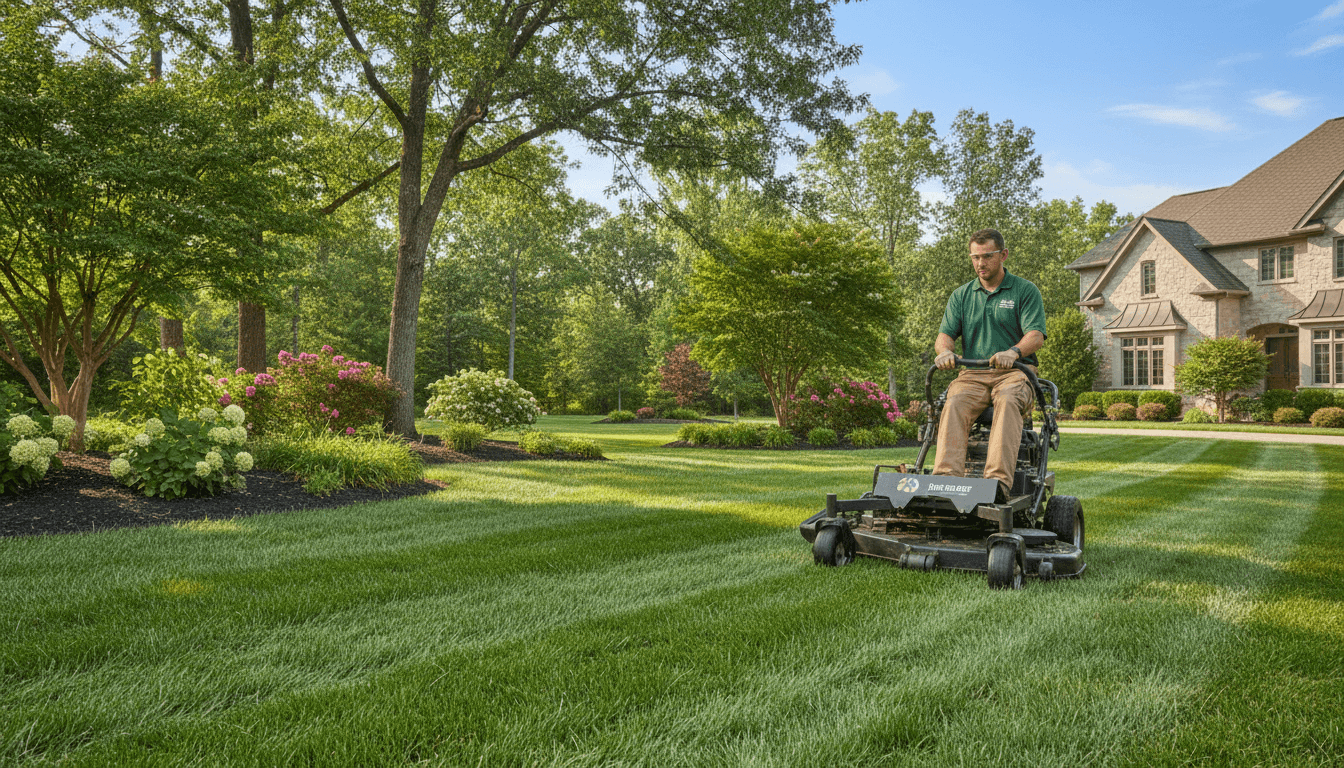 Lawn mowing and edging service